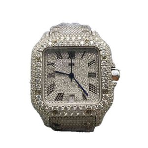 Męskie kobiety WatchWatches Diamond Ikre Out Luksusowe modne wybieranie ramki ramienowej VVS MOISSANITE Watchhot Produkty