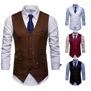 Men's Vests ZOGGA Nice Men Fashion Jacket Guys Slim Fit Suit Vest Male Casual Sleeveless Waistcoat Gilet Homme Formal Business Jacket1 Stra2