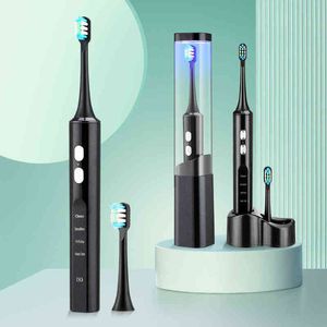 NXY歯ブラシエレクトリック歯ブラシ磁気充電可能な音の歯ブラシUV消毒ケース防水歯ホワイトニングオーラルケアツール220519