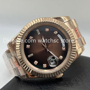 Watchsc- 41 mm Automatyczne zegarek z pudełkiem męskie damskie stal nierdzewna Wodoodporna, świetlista wysokiej jakości zegarki modowe