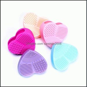 Bath Brushes Sponges Scrubbers Bathroom Accessories Home Garden Ll Makeup Brush Heart Shape Sile Cleaner Cosmetic D2R
