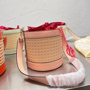 Pink sugao women shoulder crossbody bags handbags luxury designer knit Basket Bag pocket fashion bucket bags top quality shopping bag purse 4 color wxz-0803-155