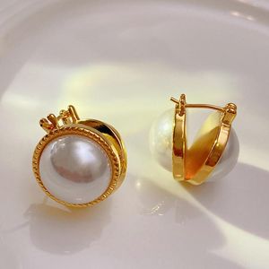 Stud Women Retro Earring Luxury Double Side Pearl Aros per Charm Lady Fashion Gift Aretes 2022 Accessorio di gioielli vintage