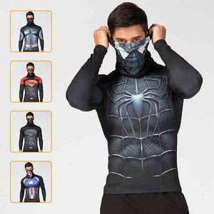 Camisas Super Heróis venda por atacado-t designer camisa camisetas quadrinhos super herói alto colar de lapela de lapela moda d impresso camisa de compressão traje homens tops bv45
