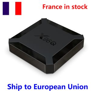 Nave dalla Francia 10 pezzi di X96Q Android 10.0 TV BOX 2 GB 1 GB RAM 8 GB 16 GB Smart Allwinner H313 Quad Core e 10 pezzi di mouse tastiera retroilluminato MX3