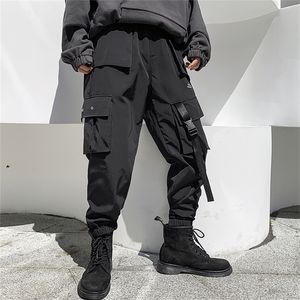 Iidossan Multi Pockets Spodnie Cargo Men Casual Joggers Men Harajuku Streetwear Spodery Hip Hop Pants Techwear 201128