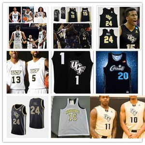 NCAA Custom UCF Knights Stitched College Basketball Jersey 15 Aubrey Dawkins 24 Tacko Fall Jerseys 21 C. J. Walker Jersey 13 Brandon Mahan 20 Sean Mobley 22 Darin Green Jr.