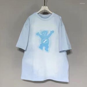 メンズのTシャツwedone beartie dye printラウンドネック半袖welldone tshirtmen's穏やか