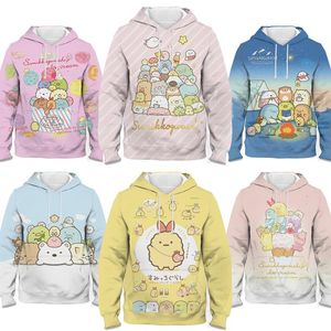 Kvinnors hoodies tröjor Spring Autumn Kids Sumikko Gurashi Girls Pojkar Söt tecknad anime 3D Pullovers Children Toddler Coat Sudaderawo