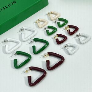 Frühling Und Sommer Neue Nische Mode Design Stud BV Emaille Glasur Dreieck Ohrringe Trend Wilden Süßen Schmuck Zubehör Geschenk