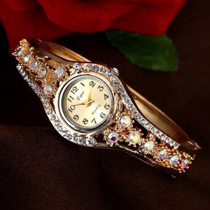 Wristwatches Stylish Watch Rhinestone Watches For Women Luxury Quartz Bracelet Ladies Relojes Para Mujer
