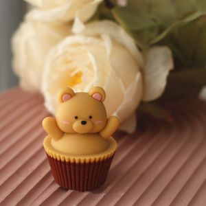 Cartoon Cake Bear Silicone Mold Cake Chocolate Aromatherapy Candle Mold for Candle Making Diy Handmade Silicone Mold 220509