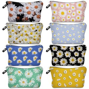 3D impresso sacos cosméticos sunflower necessários para mulheres maquiagem organizador viagens casos cosméticos meninas mini bolsa lx4704