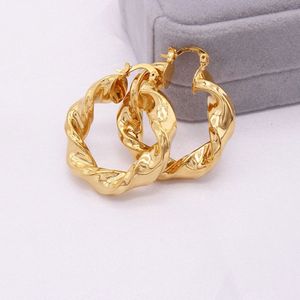 Brincos de argola de 40 mm banhados a ouro amarelo 18k não alergênicos AUS MADE