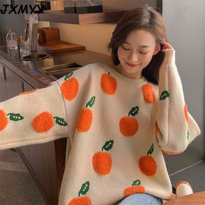 JXMYY Japanese retro sweater women's autumn and winter outer wear loose lazy style pullover sweet student sweater 210412