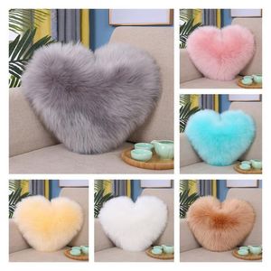 Practical Pillow Cushion Washable Pillow Doll Vibrant Shatterproof Heart Shaped Fluffy Sofa Cushion Cover Household Supplies 220816