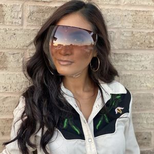 Glas Gesicht Visier großhandel-Übergroße SchutzfaceShield Visor Brille Männer Frauen Vollgesicht bedeckt Anti Spray Masken Anti Fogging Sicherheits Sonnenbrille
