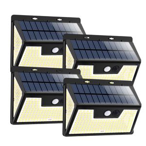 320 LED Lampada solare da giardino Lampada solare impermeabile per esterni con 3 modalità di illuminazione Lampada da parete di sicurezza con sensore di movimento per patio stradale