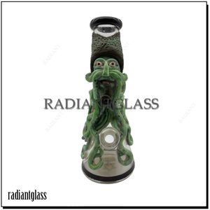 Octopus Pirate 12.5" Unique Heady Glass Bongs Eye 3D Hookahs Water Pipes Showerhead Perc Oil Dab Rigs evil monster character cool Beaker Bong