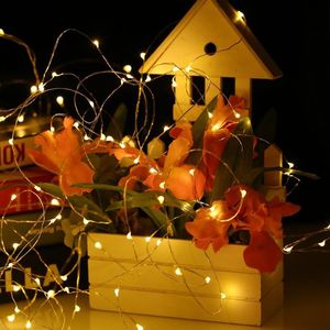 Strings LED 1.2W 2M/6.6Ft 20 LEDs Solar Powered Energy Copper String Light Bill Free Energy-saving Cost-saving Drop