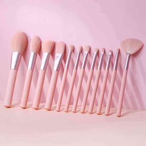 Makeup Tools ZOREYA Pink Brushes Set Professional Powder Foundation Blush Eyeshadow Make Up Kit Tool brochas maquilla220422