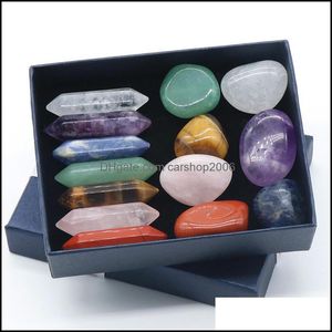 Pedras de joias soltas jóias 7 chakra conjunto de cristal natural ornamentos rock quartzo yoga energia cura arte artesanato homd dhfhe