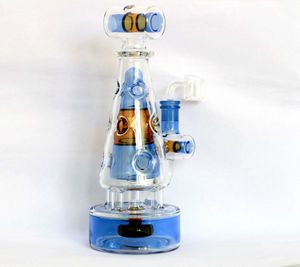 Bong in vetro narghilè riciclatore dabrig piattaforma petrolifera scava fuori design tubo dell'acqua fabegg inebriante gorgogliatore di vetro con giunto da 14,4 mm