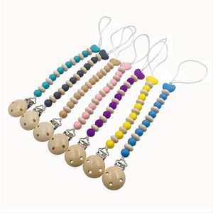 Baby Schnuller Clips Silica Gel Schnuller Schnuller Halter Silikon Perlen Clip Kette Nippel Beißring Zahn Kleber Anti-drop Ketten infant Dusche Geschenk BA8138