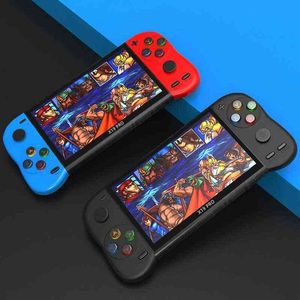 X19 Pro Retro Handheld Video Game Console 5,1-tums TFT-skärm Inbyggd 6800+Classic Games Dual Joystick Portable Game Players H220426