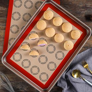 Bakeware Silikon Macaron Pişirme Mat - Fırında Tavalar MaCaroon / Pasta / Çerez Yapımı - Profesyonel Sınıf Yapışmaz