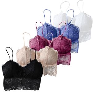 Bustiers Corsets Women Bras Lace Breseable Sports Summer Tube Topsパッド付きベストアスレチックジムランニングフィットネストレーニングスポーツ下着Bustie