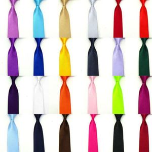 Brand Men Kids Parent-child Blue Purple Red Neck Ties Mens Tie Solid Adjustable For Wedding Suit Business Party