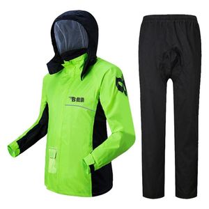 Herrspårar Motorcykel regnrock kostym Vattentät cykel Poncho Rain Pants Lightweight Windproof Jacket Suits Suitmen's