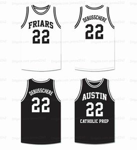 Custom 90's Debusschere #22 High School Basketball Jersey Men's All Ed White Black Any Name Number Xxs-6xl Top Quality