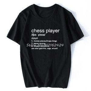 Men's T-Shirts Chess Player Funny Definition Unisex Graphic Fashion Cotton Short Sleeve Board Game T Shirts O-Neck Harajuku T-shirtMen's