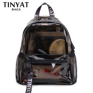 TINTAT Mode Klar PVC Frauen Rucksack Trend Transparent Solide Rucksack Reise Schule Rucksack Tasche für Mädchen Kind Mochila 210922