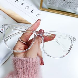 Transparent Computer Glasses Frame Women Men Anti Blue Light Round Eyewear Blocking Glasses Optical Spectacle Eyeglass