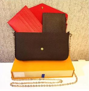 Louiseities Viutonities 3-piece set Long wallets Small purses Ladies Wallet Messenger Bags Cosmetic Handbags Designer bags Women