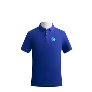 S.S.C. Polo Napoli da uomo e da donna, maglietta di fascia alta in cotone pettinato, tinta unita, con doppia perlina, casual, T-shirt da tifoso