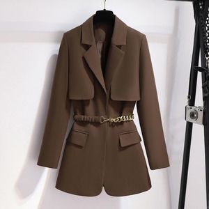 Women's Suits & Blazers 2022 Autumn Design Feeling Small Loose Meat Cover Suit Jacket Women Foreign Style Waist Slim Coat Tide