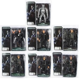 NECA O Terminador T800 T1000 Endosqueleto PVC Ação Figura Modelo Colecionável Toy 220523