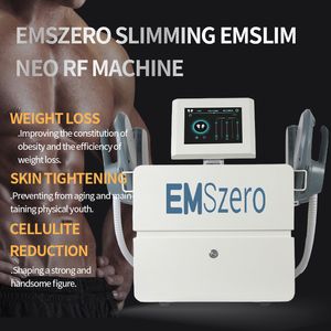 Yüksek Yoğunluklu Elektromanyetik EMS Vücut şekillendirme makinesi eğitimi kas stimülatörü EMSLIM 4 tutamaçlar