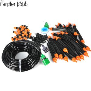 25M Garten DIY Micro Drip Bewässerung System Pflanze Selbst Automatische Bewässerung Schlauch Kits Sprayer Y200106