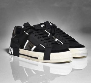 Luxe ontwerper Casual Sneaker Calfskin Zero Custom Shoes Heren Sports Lace Up Trainers Technische Nappa Portofinos Comfort Walking EU38 Box