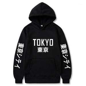 Mäns Hoodies Sweatshirts Japansk Anime Hip Hop Hoody Harajuku Tokyo Utskrift Män Kvinnor Casual Pullover Fashion Drop