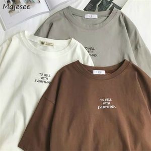 Erkekler Kısa Kollu Tshirts Gevşek Harajuku Plus Boyut 4xl Mektup Baskılı Şık Basit Allmatch Erkekler Kore tarzı Ulzzang Leisure 220610