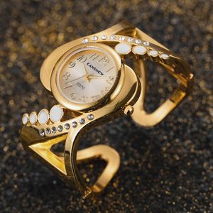 Relógios de pulso Relógios femininos de luxo, moda, marca, pulseira, relógio de ouro, aço, strass, quartzo, pulso, para mulheres, Montre Femme, relógios de pulso