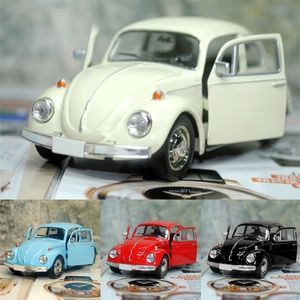 EST Orvival Retro Vintage Beetle Diecast Pobranie Model samochodu dla dzieci Dekor prezentu Cute Figurines Miniatures 220628