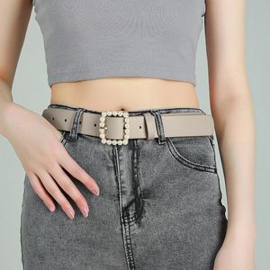 Belts Brown Mens Belt Womens Leather For Jeans Dresses Fashion Gold Buckle Ladies CadetBelts