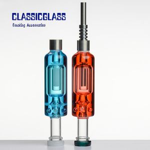 Accessori per narghilè per fumatori Nettare di vetro per raccogliere la cannuccia con glicerina liquida all'interno del neactor per il raffreddamento dell'olio Kit dab rig 510 giunto a vite